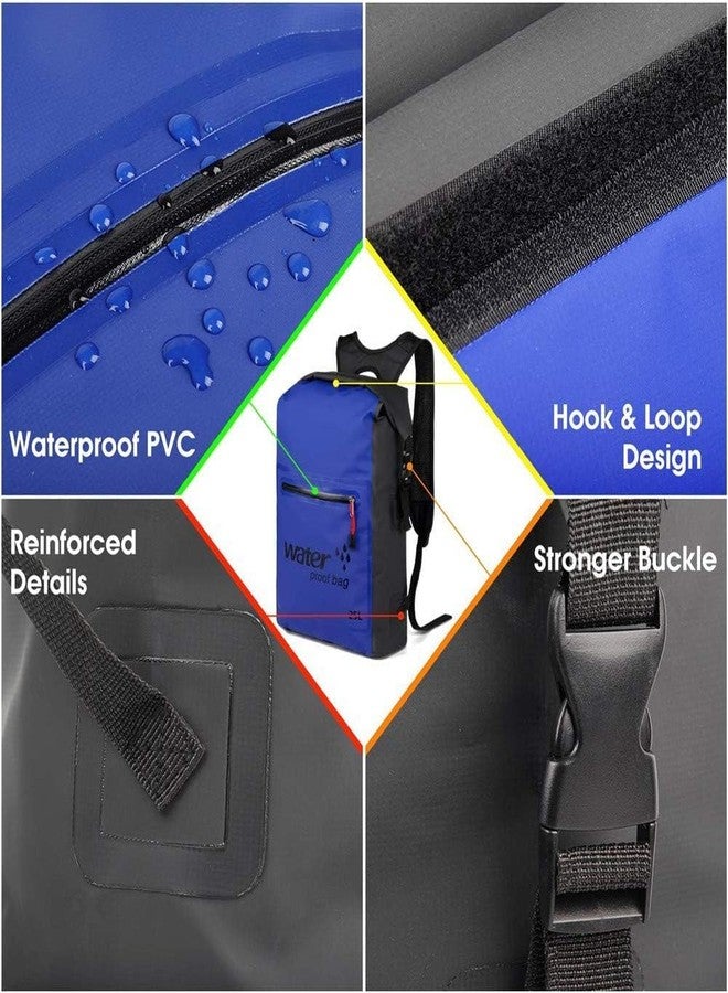 Foscadit 25 Liter Waterproof Dry Bag Backpack Pocket Shoulder Strap Waterproof, Soundproof, Dustproof, Suitable for Swimming,Running,Hiking,Camping,Rafting- Multi Color - Image 3