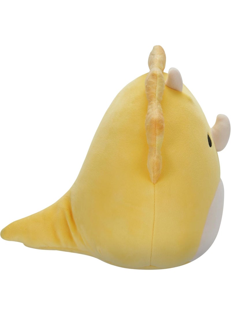 Squishmallows Original 7.5-Inch Lancaster the Yellow Triceratops Plush Toy - Image 2