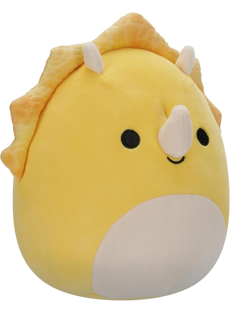 Squishmallows Original 7.5-Inch Lancaster the Yellow Triceratops Plush Toy - Image 3