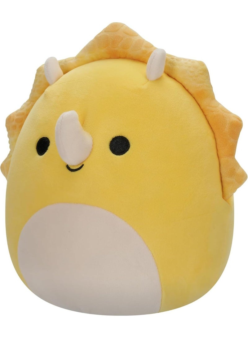 Squishmallows Original 7.5-Inch Lancaster the Yellow Triceratops Plush Toy - Image 4