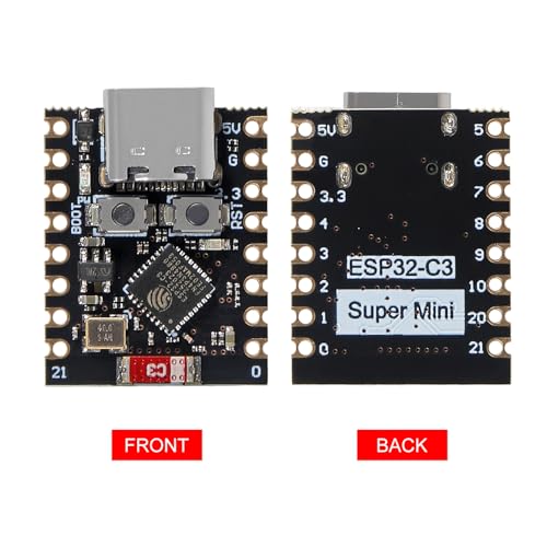 ACEIRMC 5pcs Type-C ESP32-C3 Development Board ESP32 C3 Mini WiFi Bluetooth 160MHz Running Frequency 2.4GHz Wi-Fi & Bluetooth 5.0 ESP32 C3 Super Mini for Arduino - Image 2