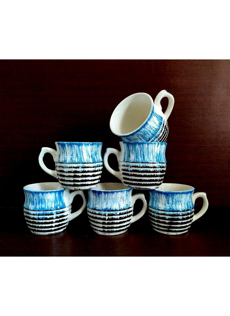 MOODY PANDA MOODY PANDA Kullad Shaped Set of 6 Cups Cup Set Ceramic  - Image 4