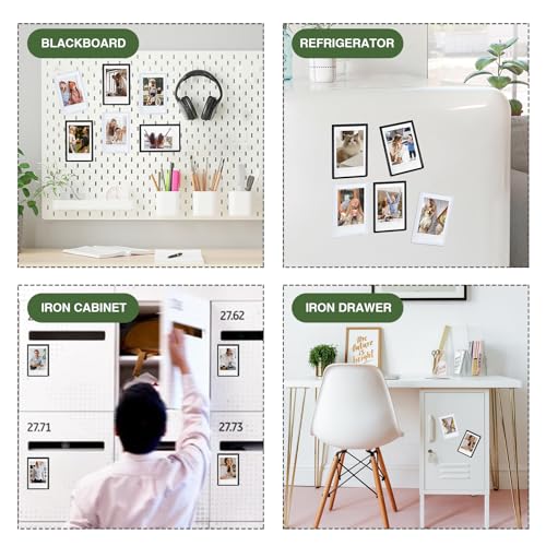 CAIYOULE 20 Pack Mini 3 Inch Magnetic Pocket Picture Frame for Fujifilm Instax Mini Polaroid Instant Film, Magnetic Photo Frame for Refrigerator, Picture Frames Photo Holder for Fridge, School, Office - Image 5