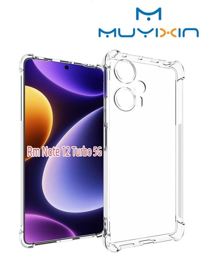 Muyixin جراب لهاتف Redmi Note 12 Turbo 5G Xiao-mi POCO F5 مقاوم للصدمات ومرن من مادة TPU لحماية الغاز من المطاط الناعم والسيليكون ومضاد للسقوط  - Image 1