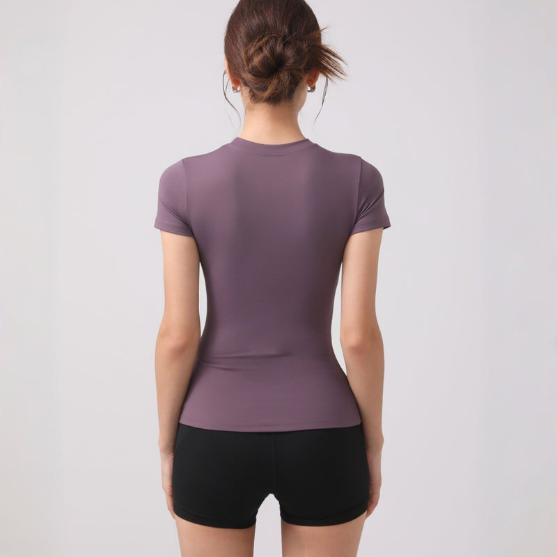 Women's Slim Fit Quick Dry Yoga T-Shirt - Image 1