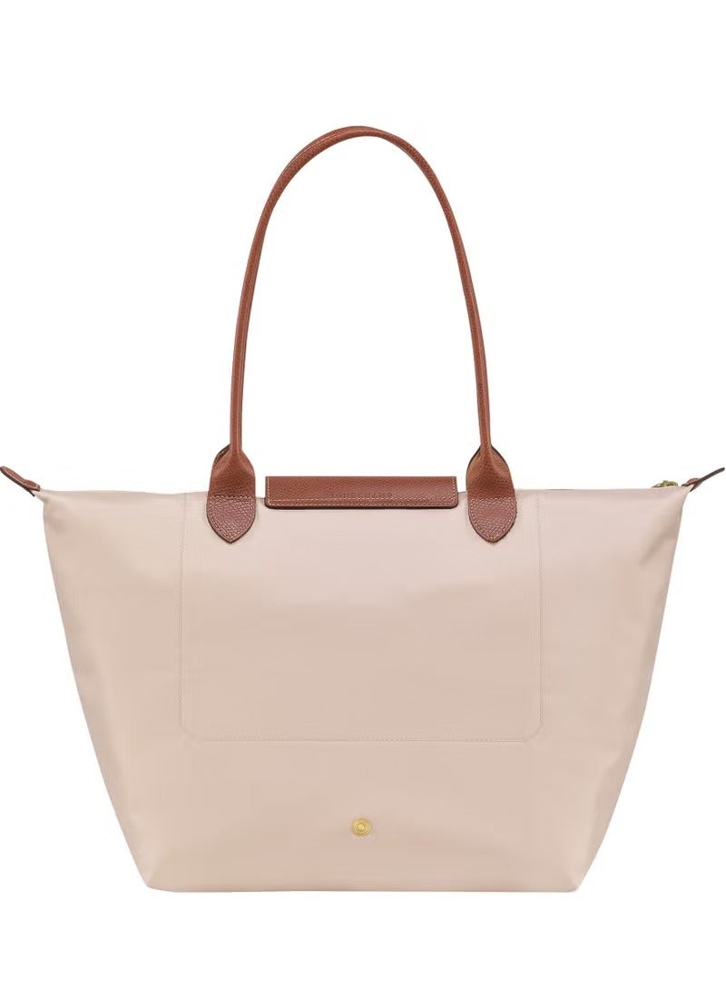 Longchamp Le Pliage Large Shoulder Straps women's Classic Fashion Versatile Large Makeup Bag, Handbag, Shoulder Bag，Paper  White