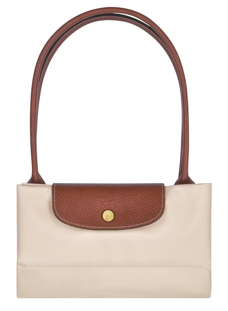 Longchamp Le Pliage Large Shoulder Straps women's Classic Fashion Versatile Large Makeup Bag, Handbag, Shoulder Bag，Paper  White