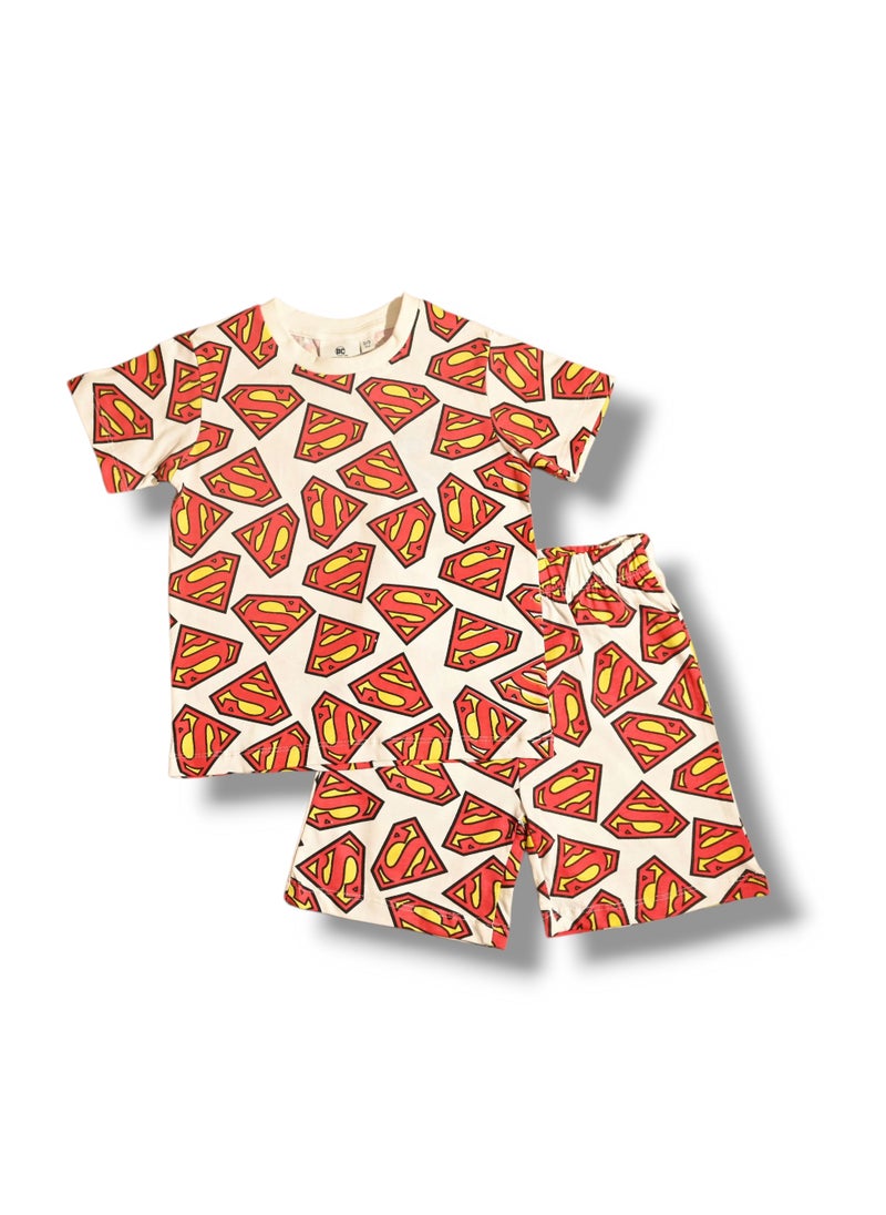 SUPERMAN - SUPERMAN - BOYS T-SHIRT & SHORT SET - Image 1