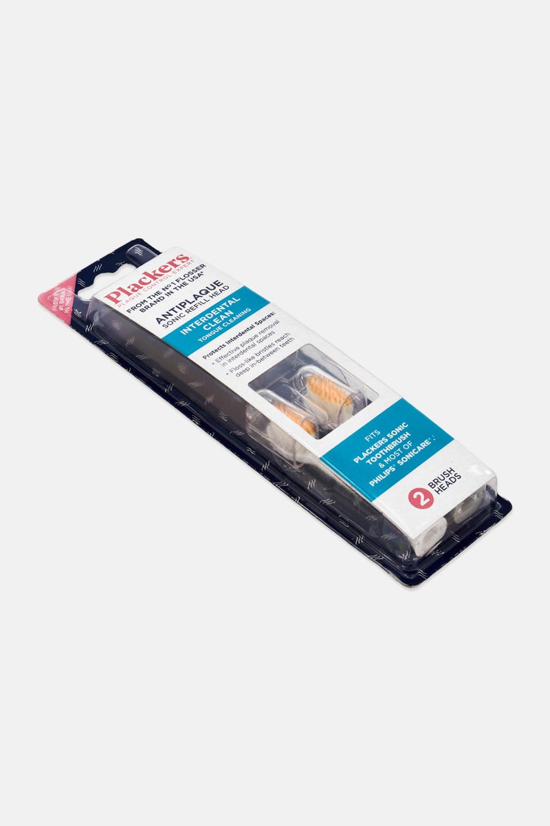 Plackers Antiplaque 2 Pieces Sonic Refill Brush Head - Image 2