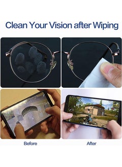 Opula Glasses cleaning wipes, glasses wipes 25 pcs, extra thick, pre-moistened and quick-drying, individually wrapped, suitable for all types of glasses and electronic screens  - Image 2