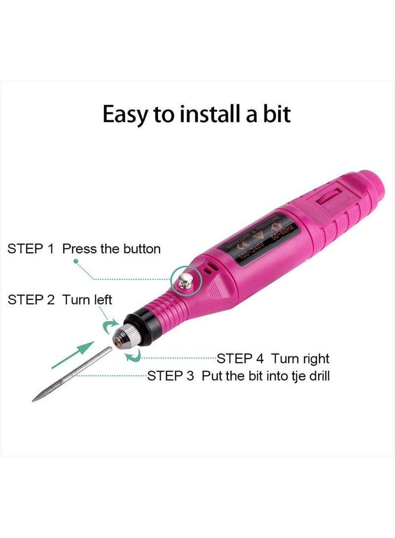 مبرد أظافر كهربائي قابل للشحن مع كابل يو اس بي | أداة محمولة للمانيكير والباديكير - Image 2