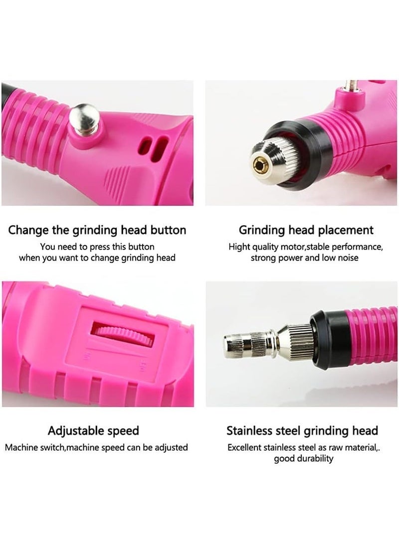 مبرد أظافر كهربائي قابل للشحن مع كابل يو اس بي | أداة محمولة للمانيكير والباديكير - Image 3