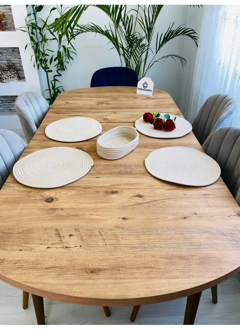 BDZ Deri BDZ Leather Wicker Jute Presentation Plate Mat American Service and Basket 5 Pieces
