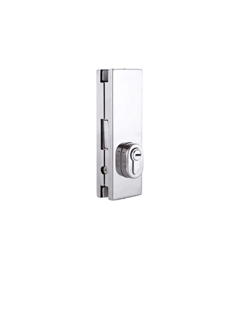 Dorfit Stainless Steel SUS 304 Glass Door Center Lock With Square Rod Polished Stainless Steel Finish- DT150D  - Image 3