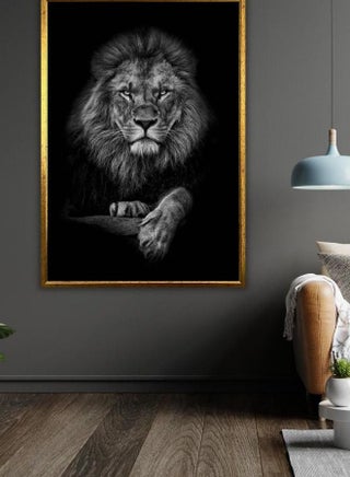 Noble Lion Art Canvas, Wildlife Wall Decor, Lion Print, Animal Drawing, Nature Inspired - pzsku/Z2449E1BAE2507607F5F2Z/45/_/1717044309/d9d80a59-c1b0-4fe3-b66d-5e7decbc82b9