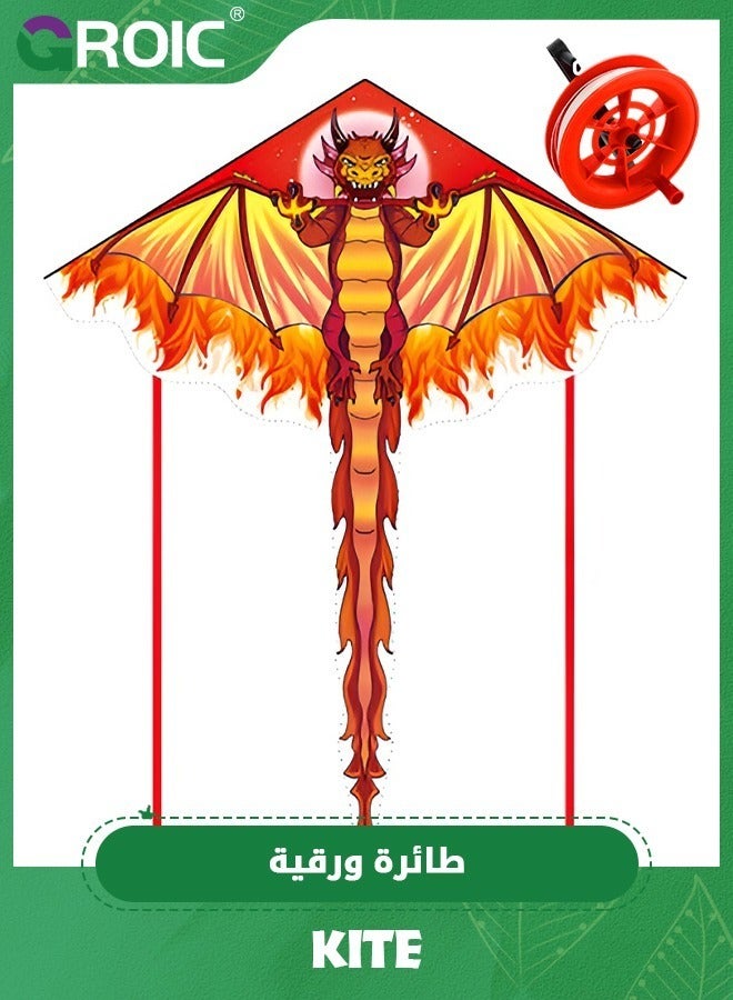 GROIC Dragon Kite for Adults, Kids Kite, Beach Kite,Large Kite, Kites for Kids,Easy to Fly, Kite for Beginners, Large Single Line Kite with 100m Kite String - Image 1