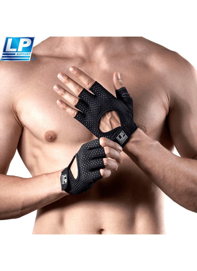 LP Lp Sports Fitness Gloves, Half-finger For Weightlifting, Dumbbell, Pull-ups, Non-slip, Breathable, Cycling, Palm Protection, Universal Ft9202-l  - Image 1