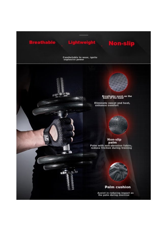 LP Lp Sports Fitness Gloves, Half-finger For Weightlifting, Dumbbell, Pull-ups, Non-slip, Breathable, Cycling, Palm Protection, Universal Ft9202-l  - Image 3