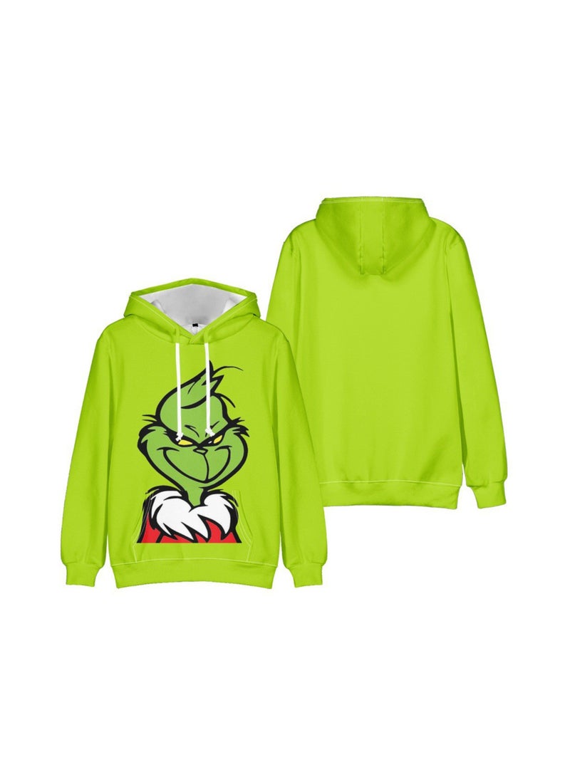 Loquat Green Fur Monster Grinch 3D Digital Printed Hoodie