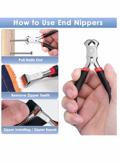 Y&D End Cutting Pliers, Nippers Pliers Tool for Zipper Repair, Carpenter Nail Puller, Wire Cutting, Trim Candle Wicks, Stapler Remover  - Image 5
