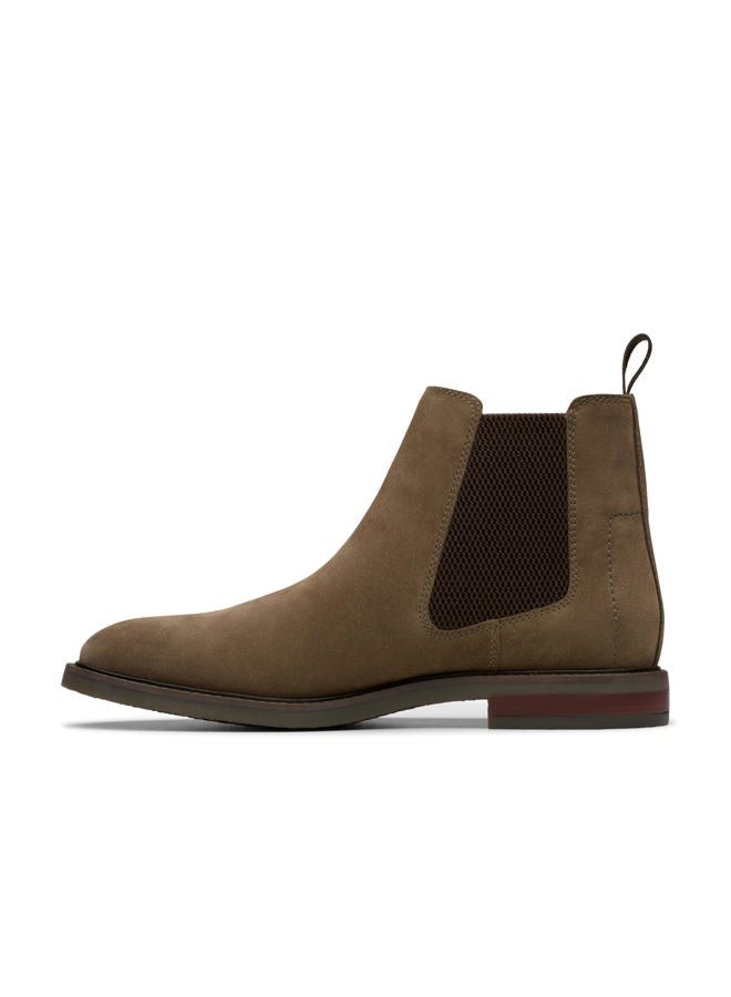 clarks حذاء تشيلسي سهل للرجال جاكسن، جلد سويدي رمادي، 39 EU - Image 3