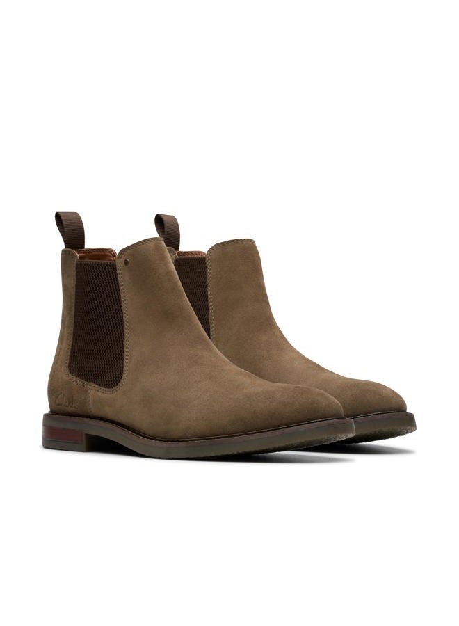clarks حذاء تشيلسي سهل للرجال جاكسن، جلد سويدي رمادي، 39 EU - Image 5