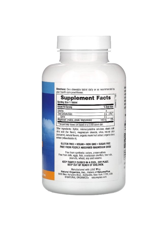 Natures Plus - NaturesPlus, KalmAssure Magnesium Chewable, Orange, 60 Tablets - Image 1