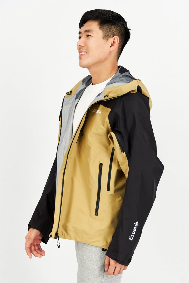 Adidas Men Sportswear Fit Hooded Brand Logo Windbreaker Jacket, Black - Image 3