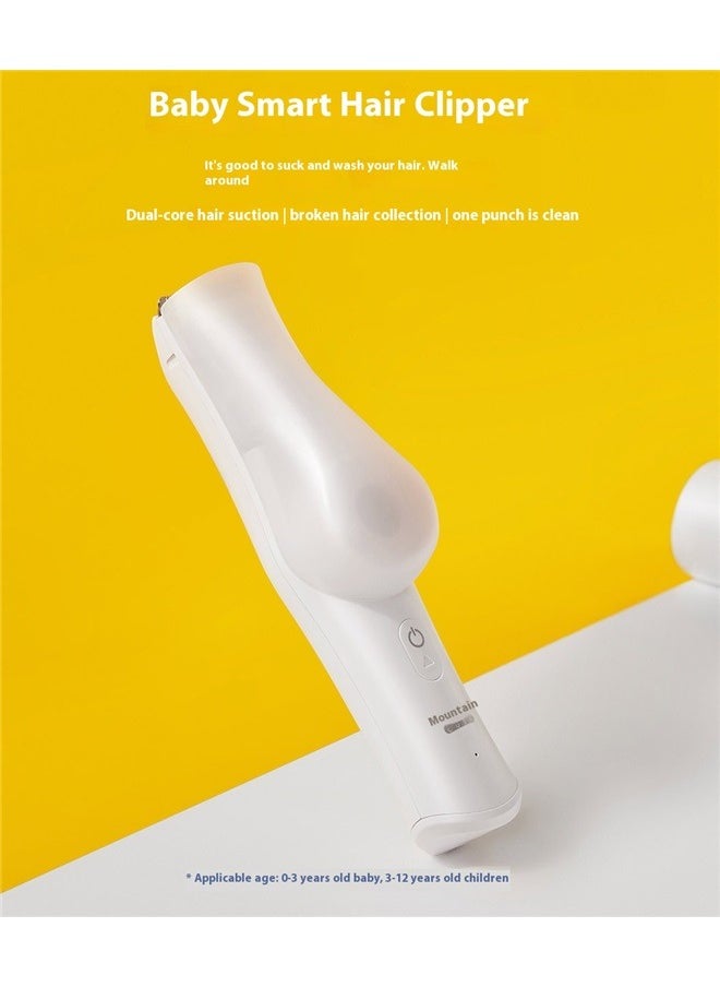 yongsheng Hair Clipper White，Baby Hair Clippers, Vacuum Hair Clipper for Baby Fine Hair, Baby Hair Clipper Quiet Hair Clipper for Baby, Hair Clipper Auto Suck Snipped Hair  - Image 4