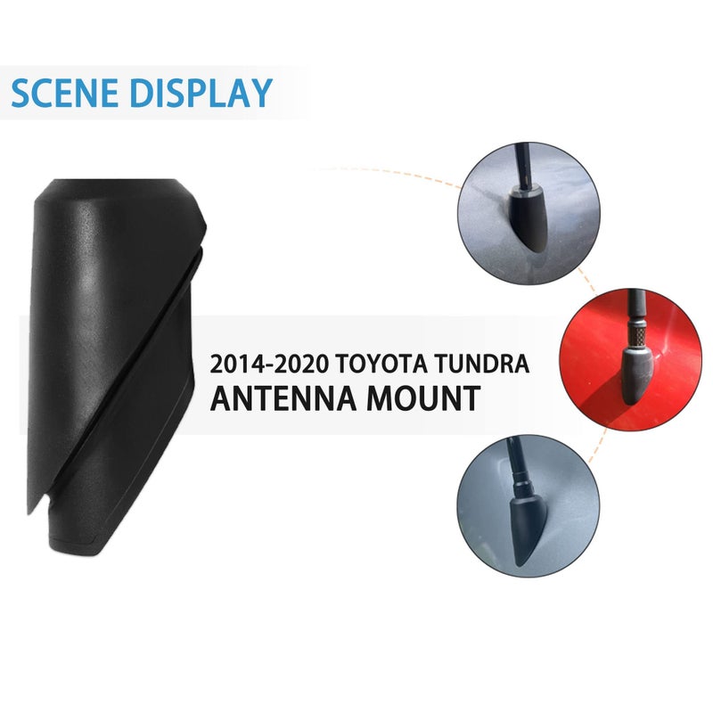 Anina Antenna Base for Toyota Tundra 2014 2015 2016 2017 2018 2019 2020 86392-0C030 Antenna Ornament Grommet Rubber Mount Car Radio Antenna Bezel - Image 5