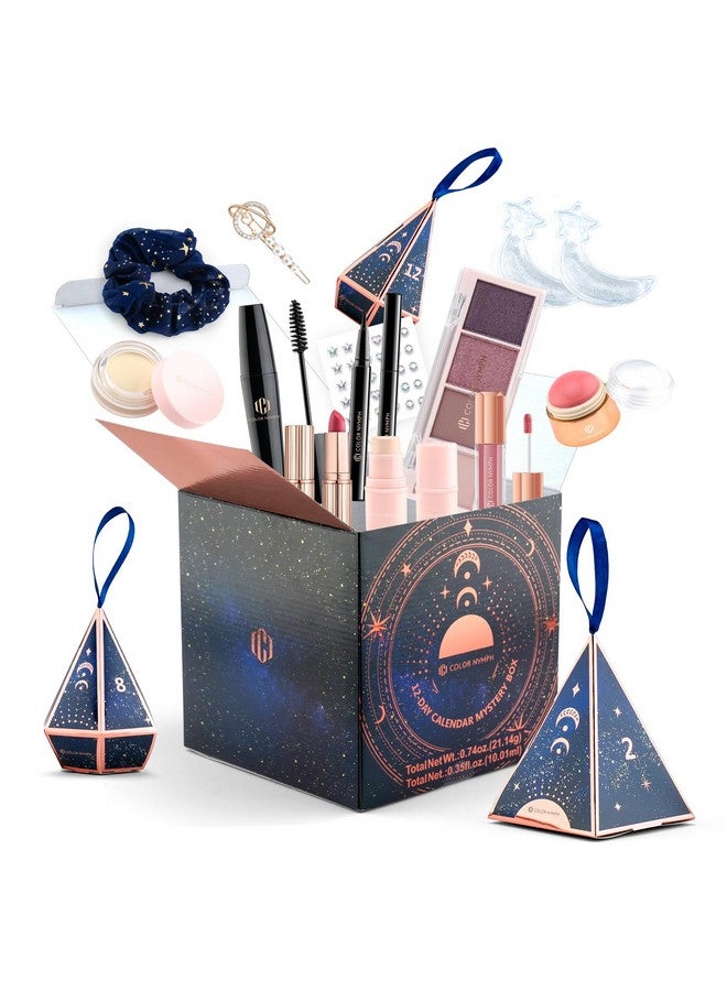 COLOR NYMPH Makeup Kit Mystery Boxes, 12Pcs Makeup Sets For Christmas Tree Decors, Xmas Gift Makeup Set For Teens Girls Cosmetic Sets Blind Box Includ Eyeshadows Lipstick Mascara Tools Etc - Blue - Image 1
