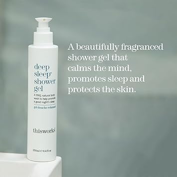 This Works جل استحمام ديب سليب من ذيس ووركس 250 مل غسول جسم مهدئ مع زيوت اللافندر والبابونج والفتيفير جل استحمام خالي من الكبريتات لتحفيز النوم للرجال والنساء - Image 3