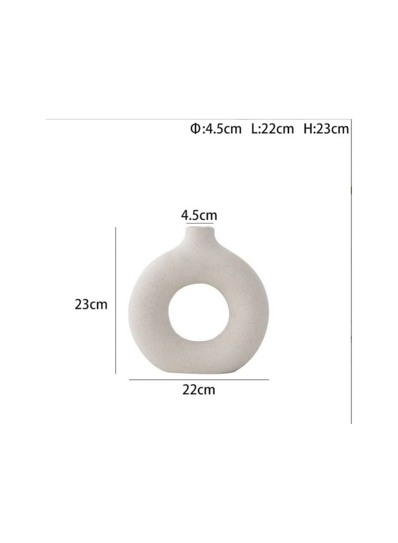 Cool Baby COOLBABY Premium Ceramic Nordic Boho Modern Minimalist Design Big Flower Vase for Elegant Home Décor Living Room Centerpiece Flower Vase Gifting Big - Image 5