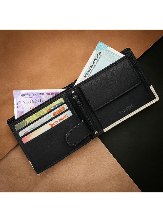 URBANFOREST URBAN FOREST Seattle Black/Sand Leather Wallet for Men - Image 2