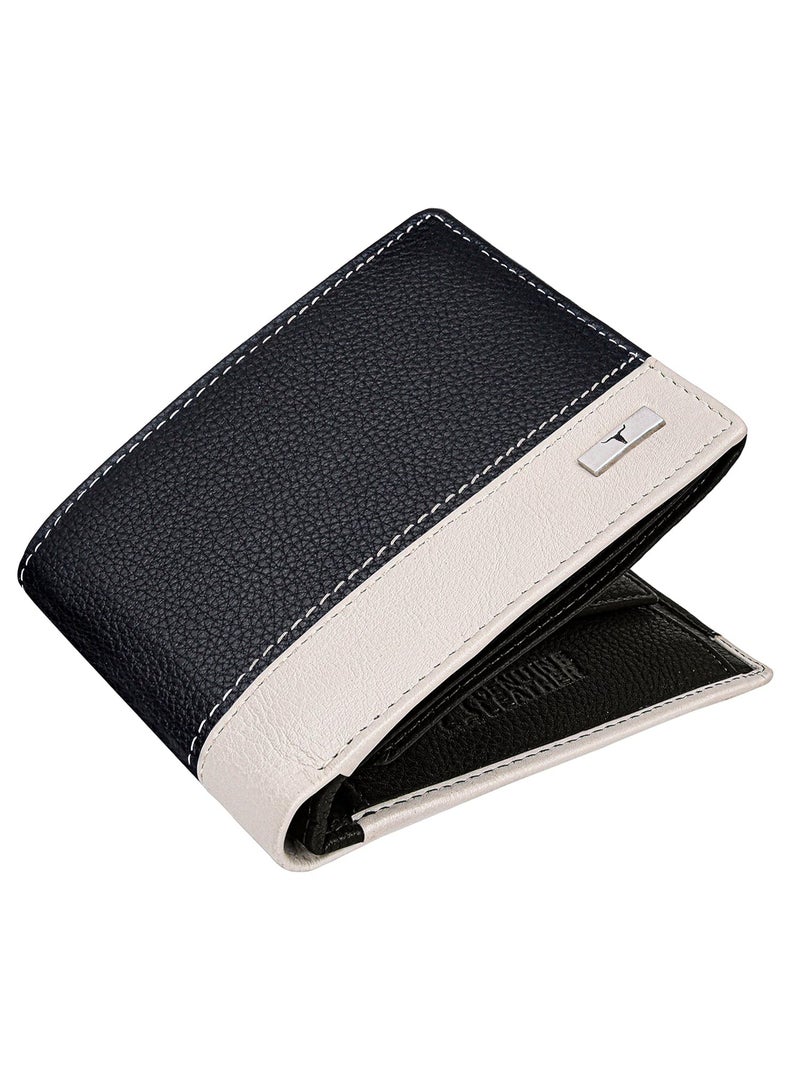URBANFOREST URBAN FOREST Seattle Black/Sand Leather Wallet for Men - Image 4