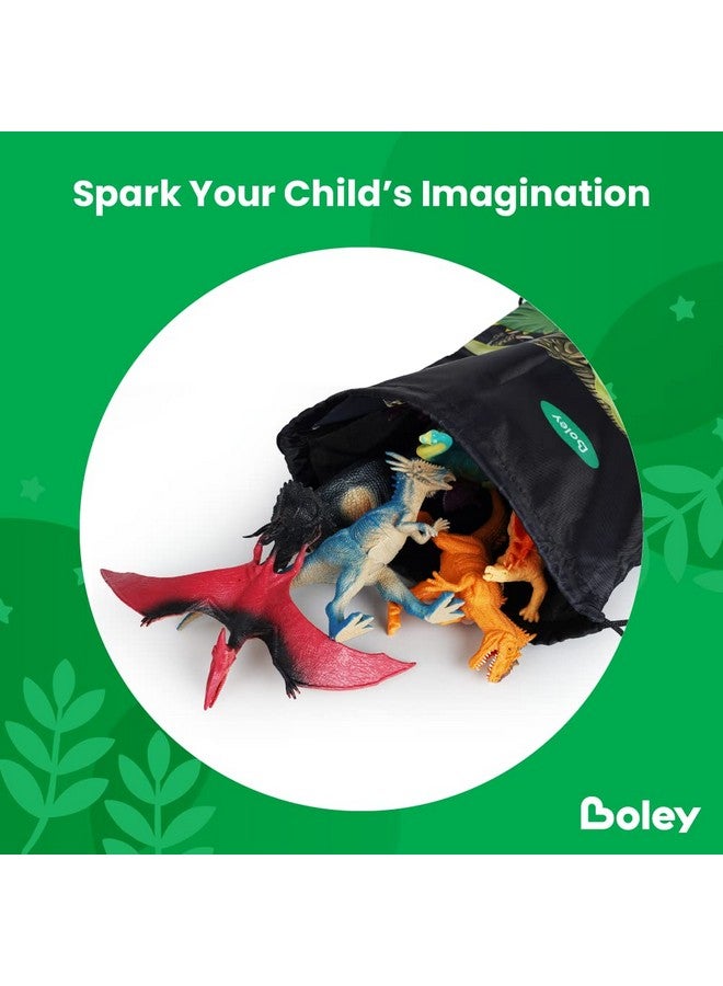 BOLEY Boley 14-Pack Dinosaur Toys for Kids with Educational Dino Explorer Guide and Carrying Bag - 9" Long Realistic Dinosaur Figures for Boys & Girls Ages 3+ - Image 4