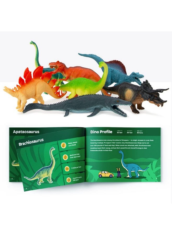 BOLEY Boley 14-Pack Dinosaur Toys for Kids with Educational Dino Explorer Guide and Carrying Bag - 9" Long Realistic Dinosaur Figures for Boys & Girls Ages 3+ - Image 3