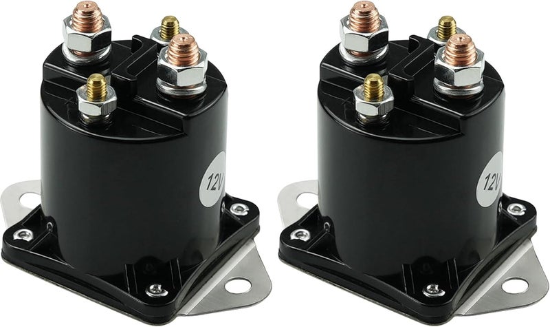 gradora Club Car 12V Gas Golf Cart Solenoid Replacement for 1984-Up Club Car DS & Precedent Gas Golf Cart 1013609 435-154 (Pack of 2) - Image 1