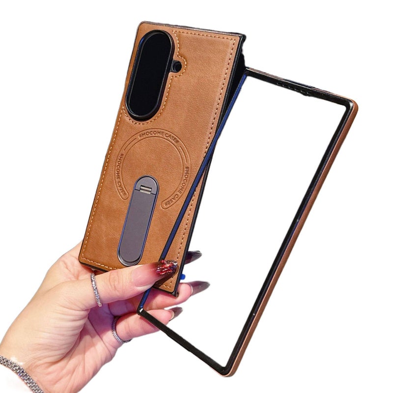 غطاء MagSafe | PU | حماية من السقوط | بنفسجي | مقاوم للصدمات لـ Samsung Galaxy Z Fold 5 - Image 4