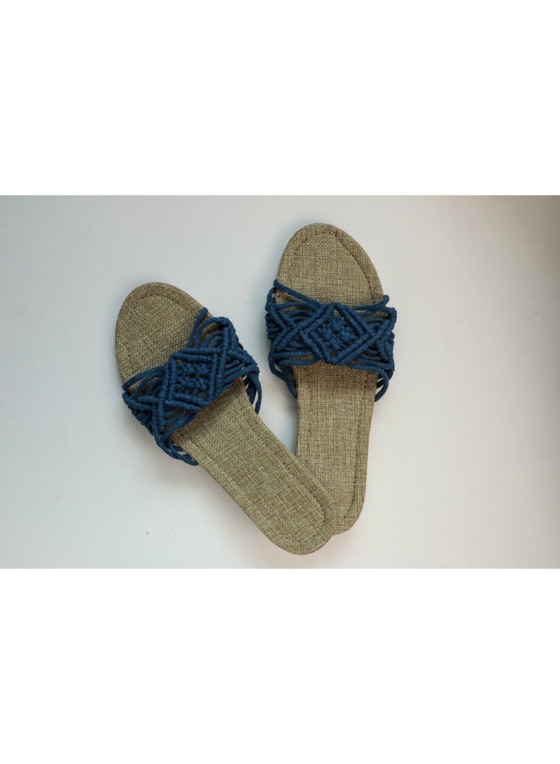 انتيكيانو سليبر مكرمي – تصميم بوهيمي يدوي من القطن – المقاسات 37 - Image 5