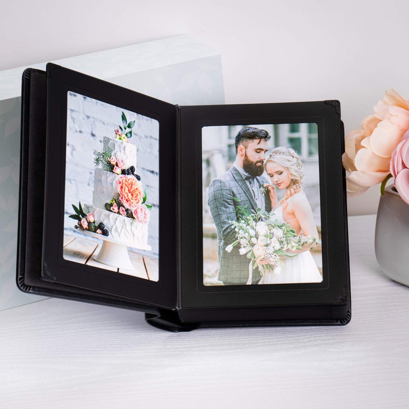 Tuscany Albums Tuscany Albums Professional Leatherette Bound Photo Album for Weddings and Special Occasions (5x7 (15 Page)  Black/Black) - Image 4