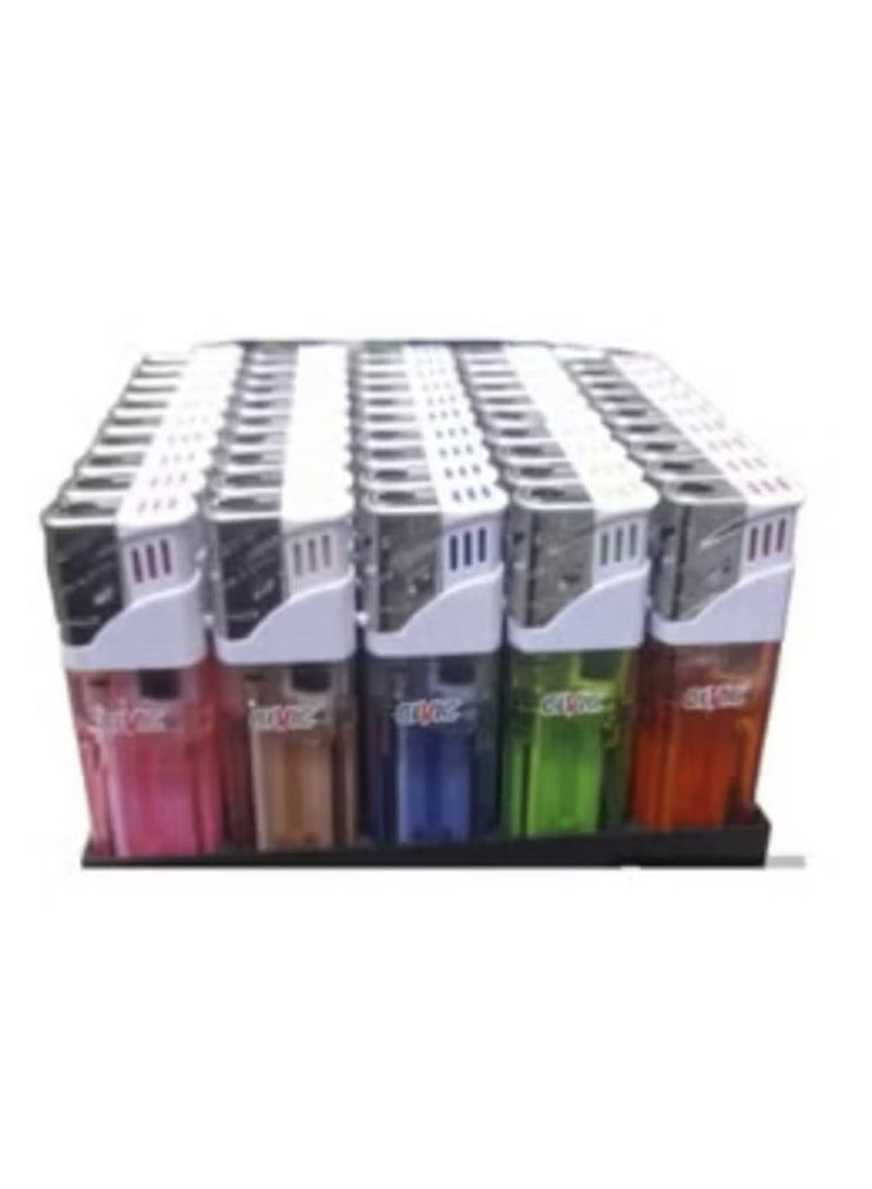 سيفيك ولاعة غاز قابلة لإعادة التعبئة متعددة الألوان - 50 حبة - Image 1