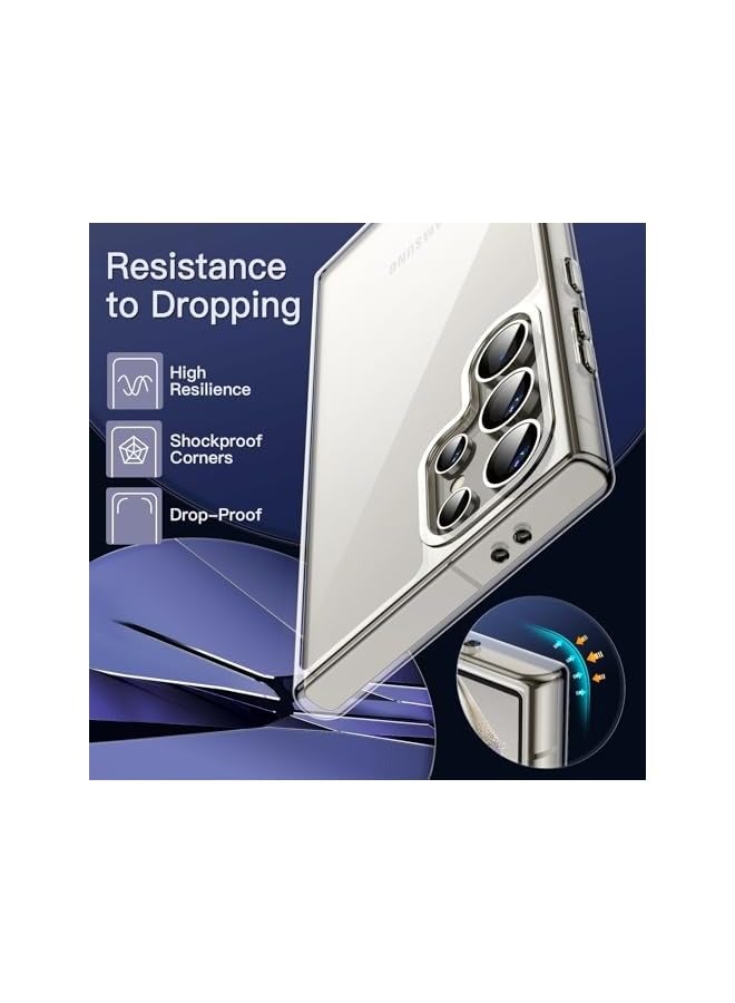 Jetech Case for Galaxy S24 Ultra 5G, Non-Yellowing Shockproof Bumper Protective Phone Cover, Anti-Scratch Hard PC Back (Clear) - Image 5