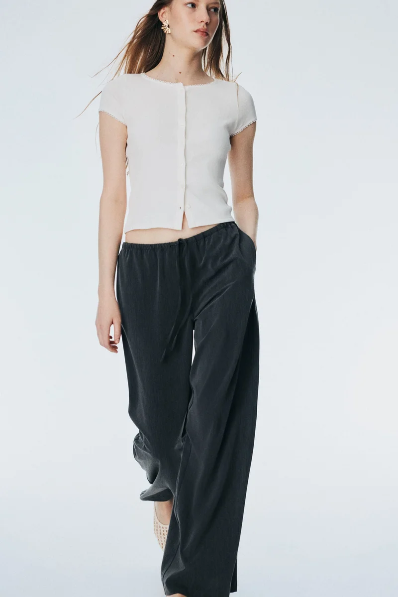 H&M Twill drawstring trousers