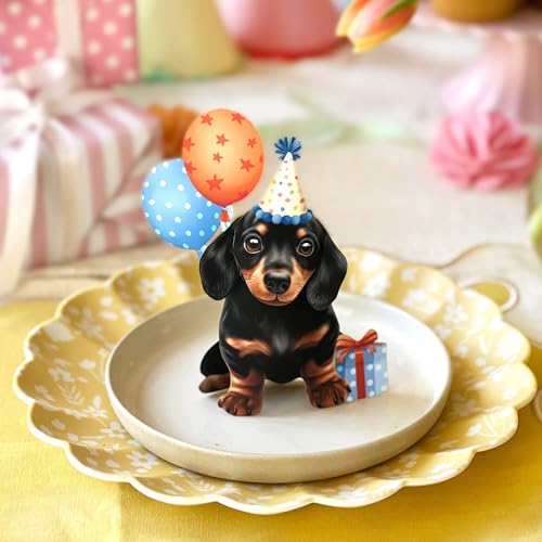 Freshcut Paper Pop Up Cards, Mini Birthday Puppy, 6 Inch Mini Sized 3D Dog Gifts, Popup Greeting Card, Birthday Cards, Paper Dog Cards, Blank Notecard & Envelope - Image 2