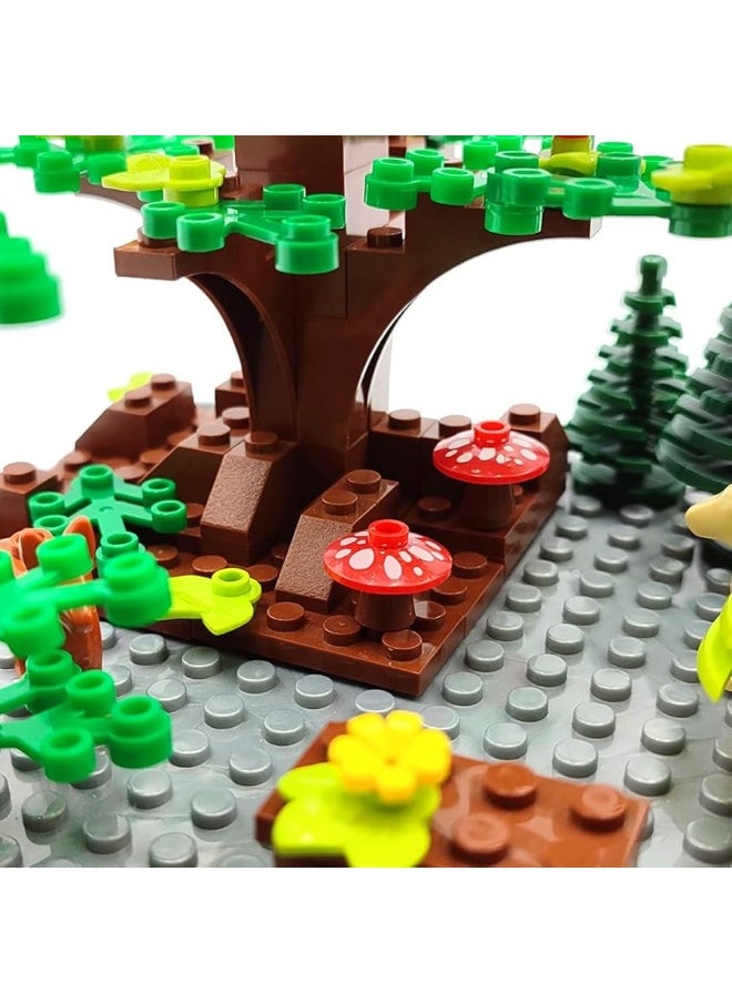 ZHX Garden Park Building Block Parts Botanical Scenery Accessories Plant Set Building Bricks Toy Trees Flowers Compatible All Major Brands (Without Baseplate)  - Image 3