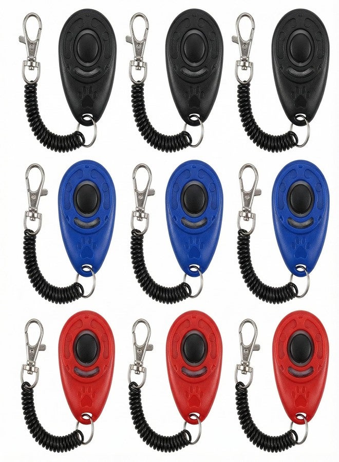 Jashem Dog Training Clicker with Wrist Strap Durable Lightweight Easy to Use, 9-Pack Pet Training Clickers for Cats Puppy Birds Horses. Perfect for Behavioral Training - Image 2