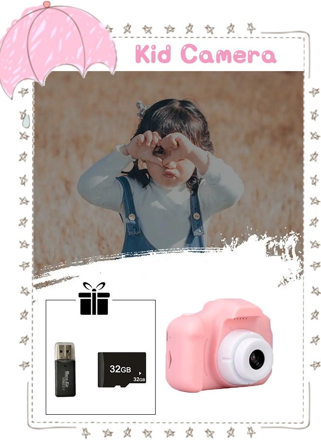 Generic Digital Camera Mini Room Toys Camera for Kids Screen Camera Toy Kids Photography Camera Digital Camera Kids Playset Kids Camera Mini Camera Kids Toy Camera Small  Cartoon Child(Pink)  - Image 1