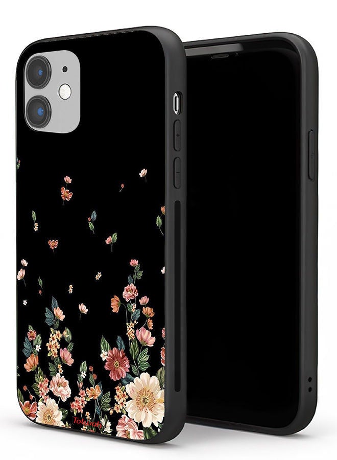 Tolwak Apple iPhone 11 Protective Case Small Flowers In Bottom - Image 1