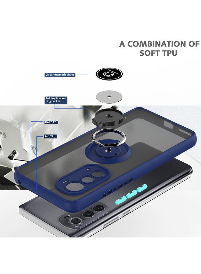 اس-توب جراب لهاتف Motorola Edge 2022 Q Shadow 1 Series TPU + جراب هاتف PC مع حامل حلقي - Image 3